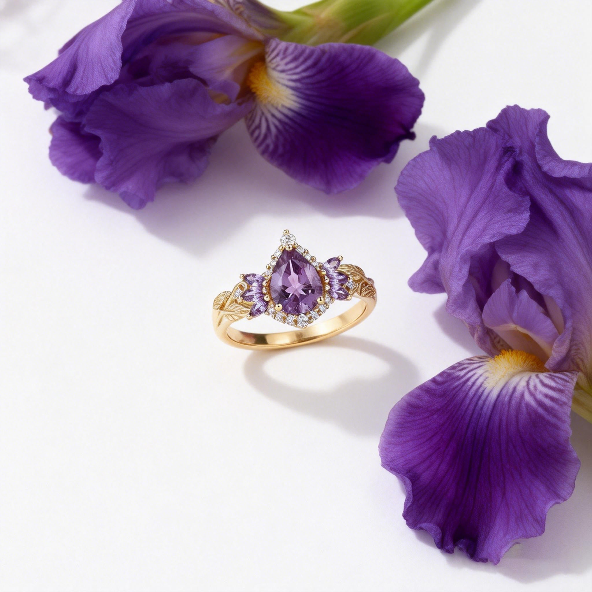 Rowan Vintage Sparkle Cut Alexandrite Halo Engagement Ring