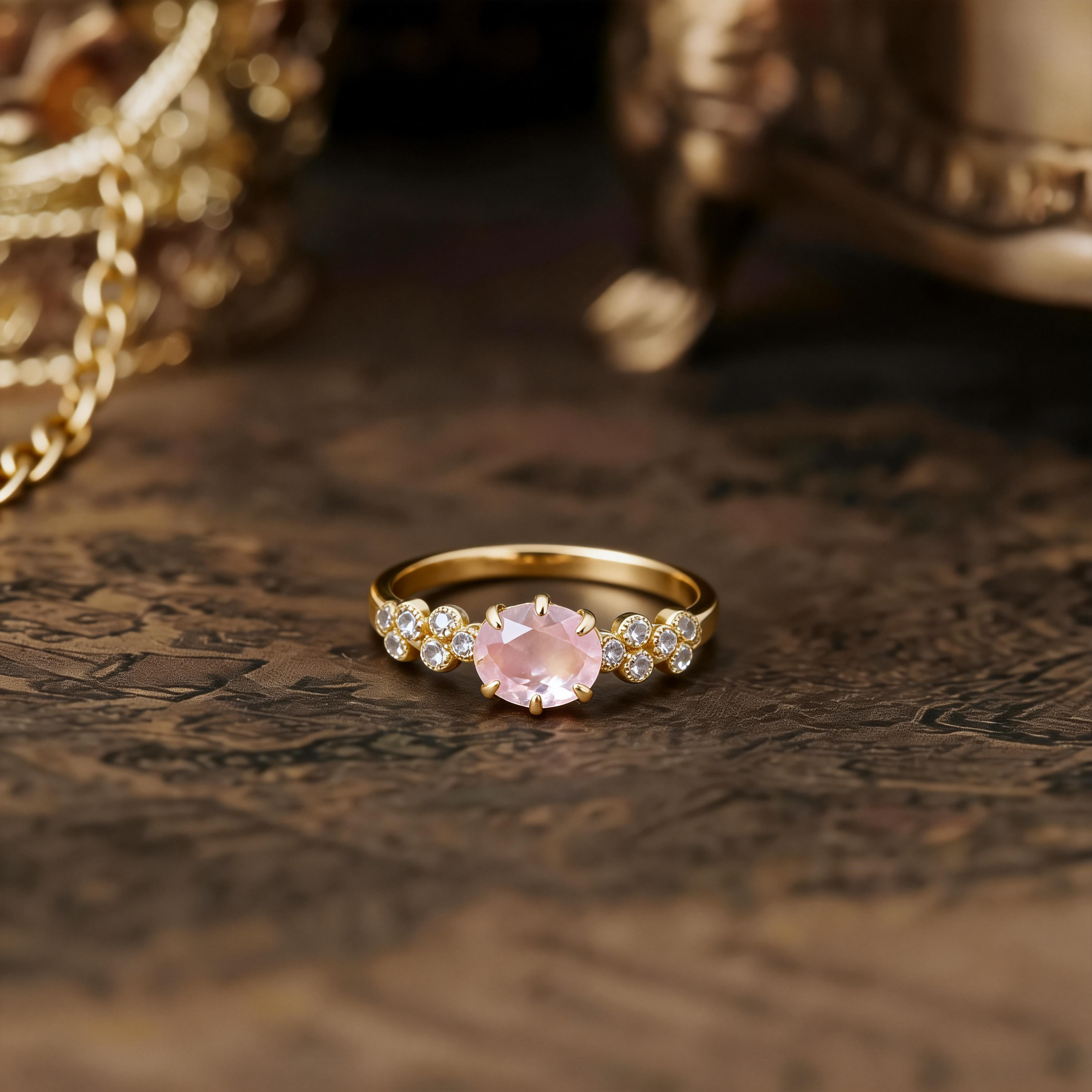 18K Gold Plated Sparkling Galaxy Full Zircon Adjustable Open Ring, Fashion Light Luxury Versatile Stylish & Elegant Band