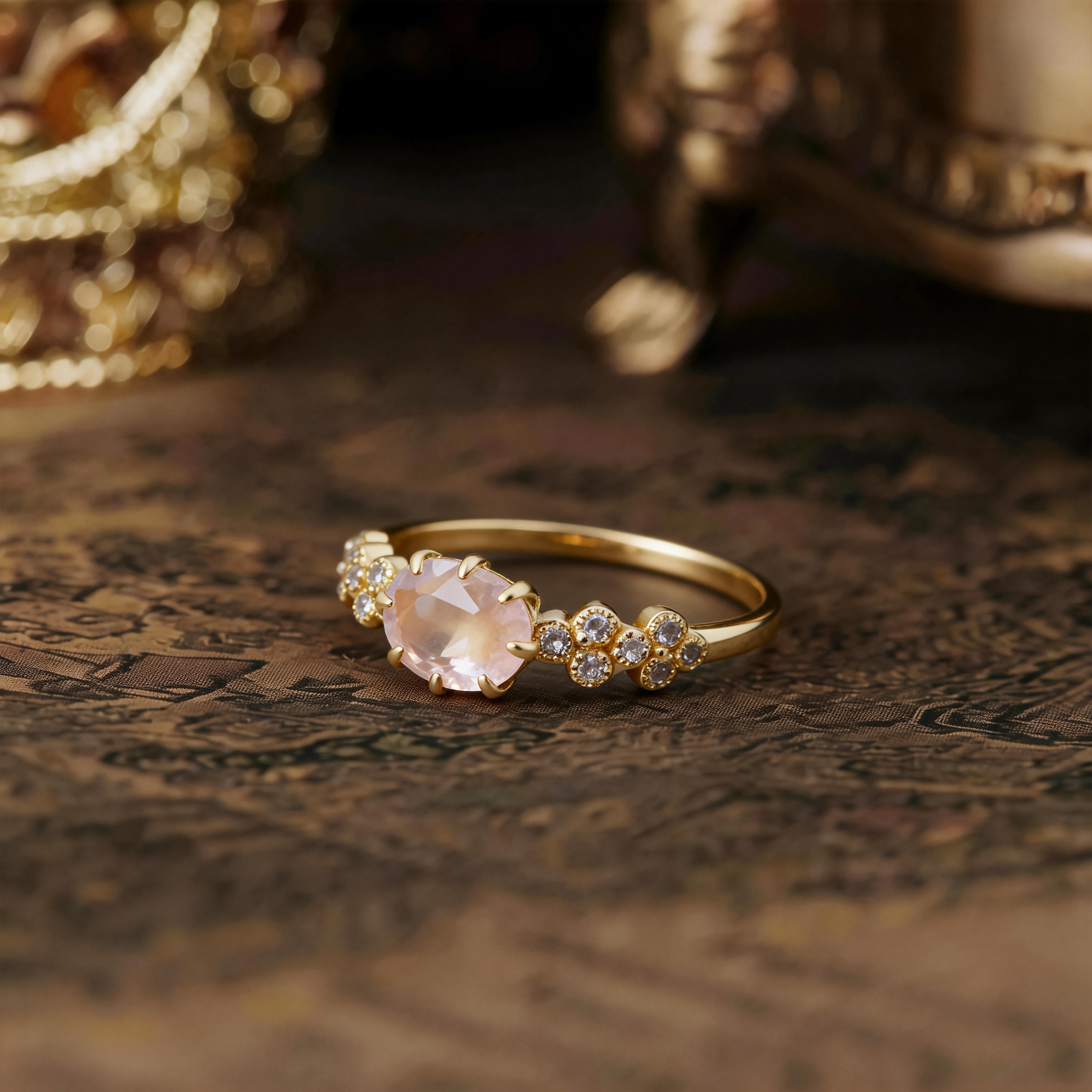 18K Gold Plated Sparkling Galaxy Full Zircon Adjustable Open Ring, Fashion Light Luxury Versatile Stylish & Elegant Band