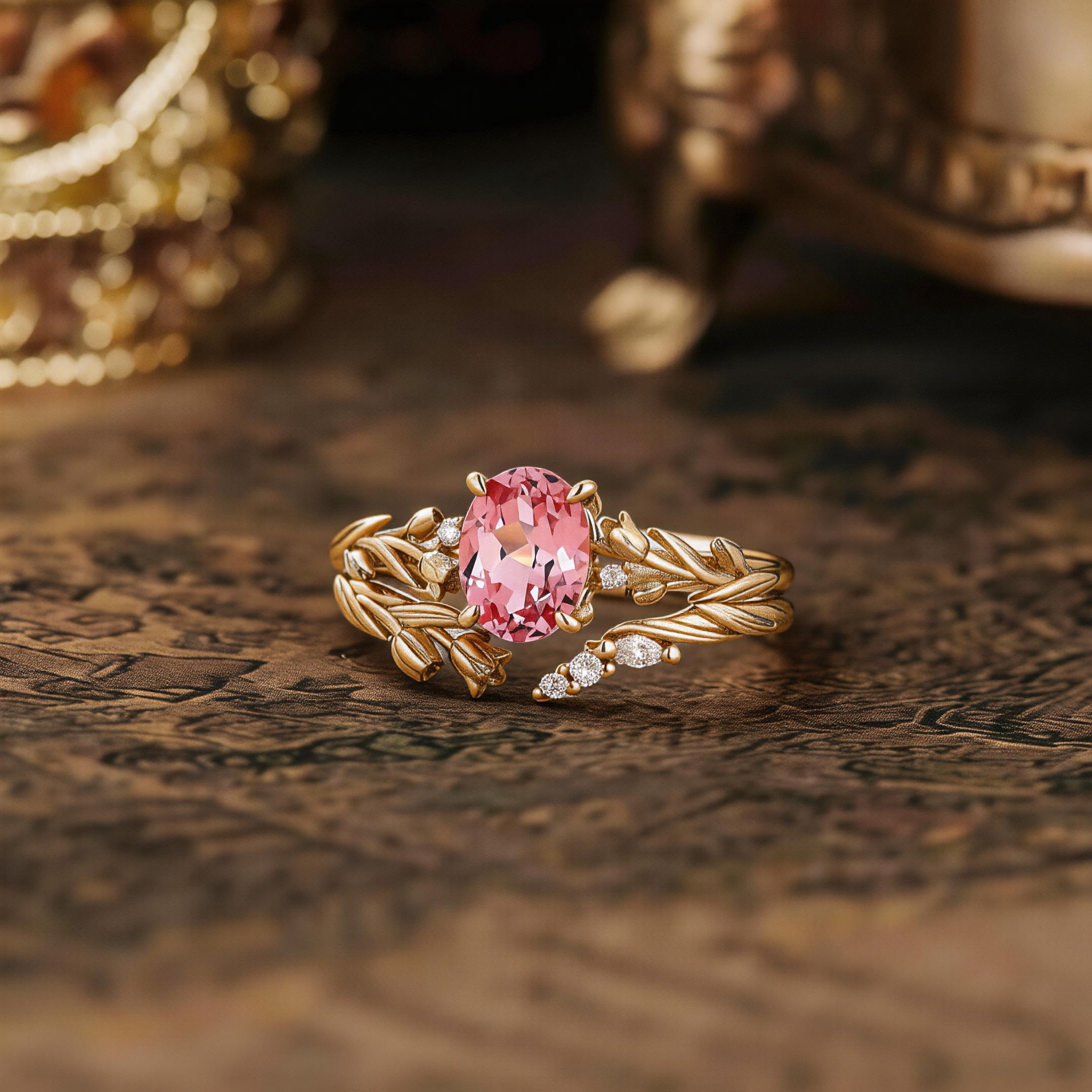 Floral Inspired | Papalacha Spring Tulip Engagement Ring Set