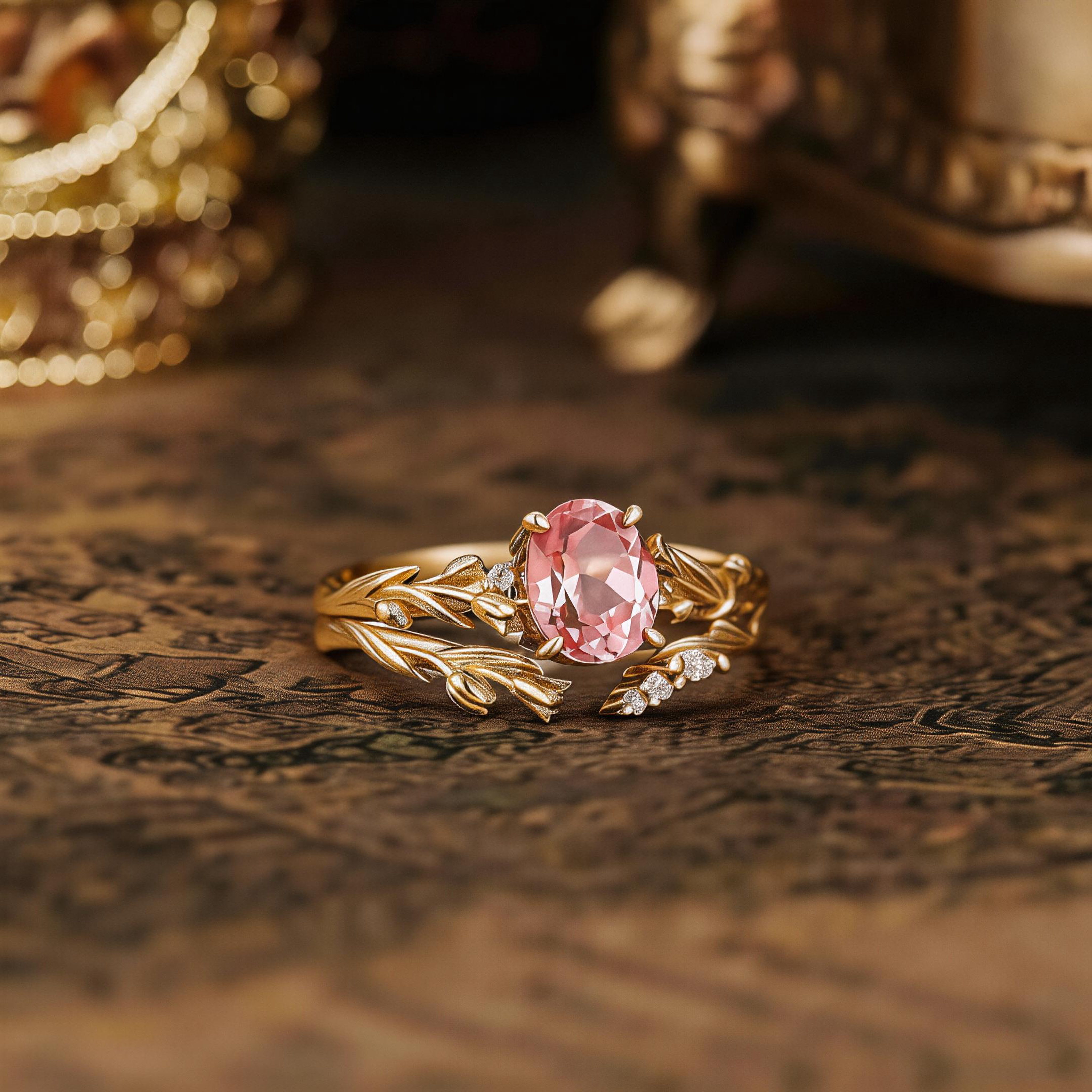 Floral Inspired | Papalacha Spring Tulip Engagement Ring Set