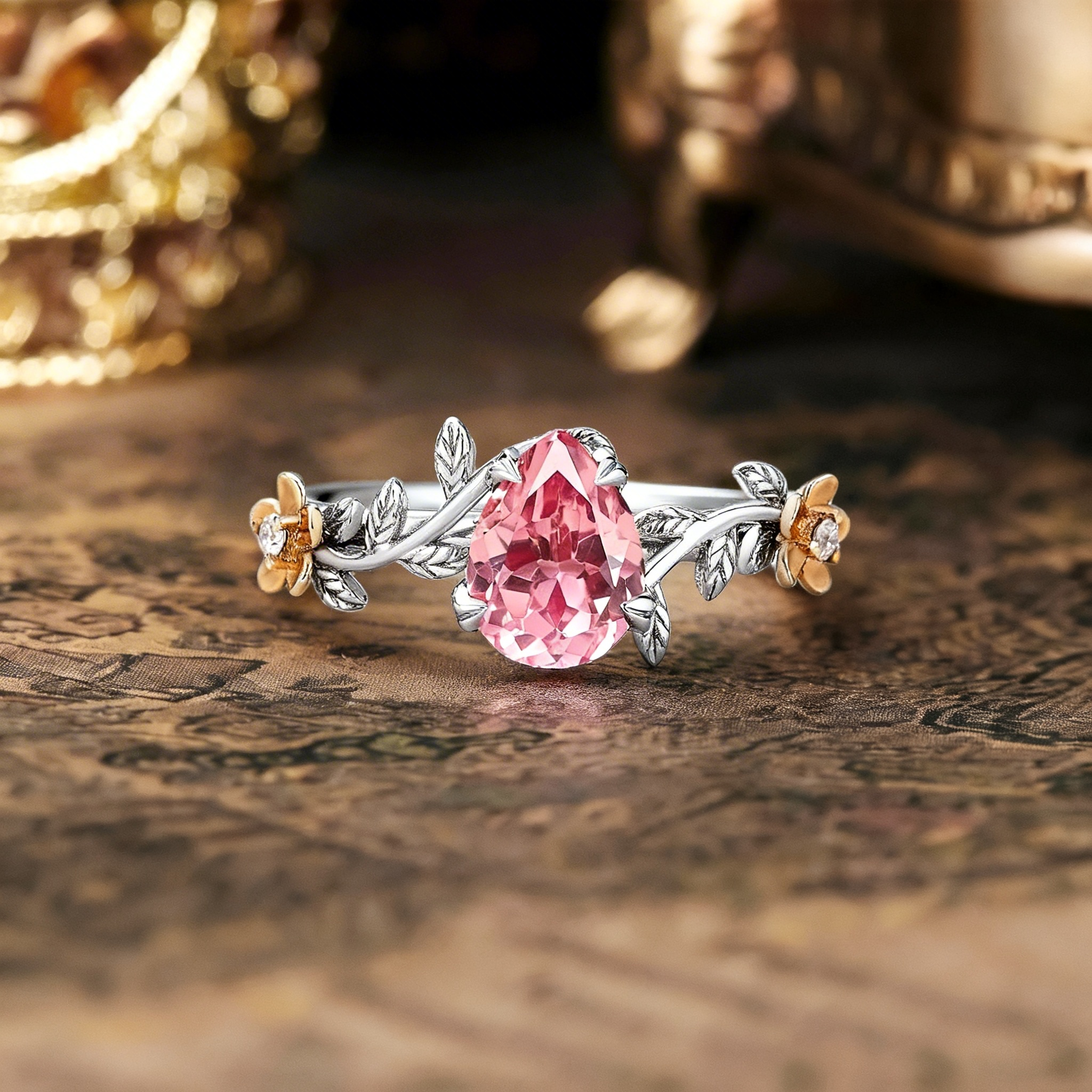 Nartyajewelry | Branch & Flower Papalacha Engagement Ring